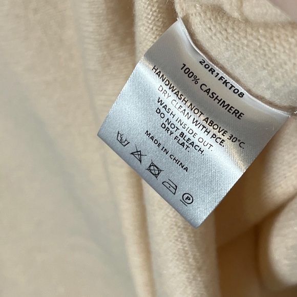 NWT Gentle Herd 100% Cashmere‎ Peach Boat Neck Oversized Sweater Sz S - Picture 6 of 10